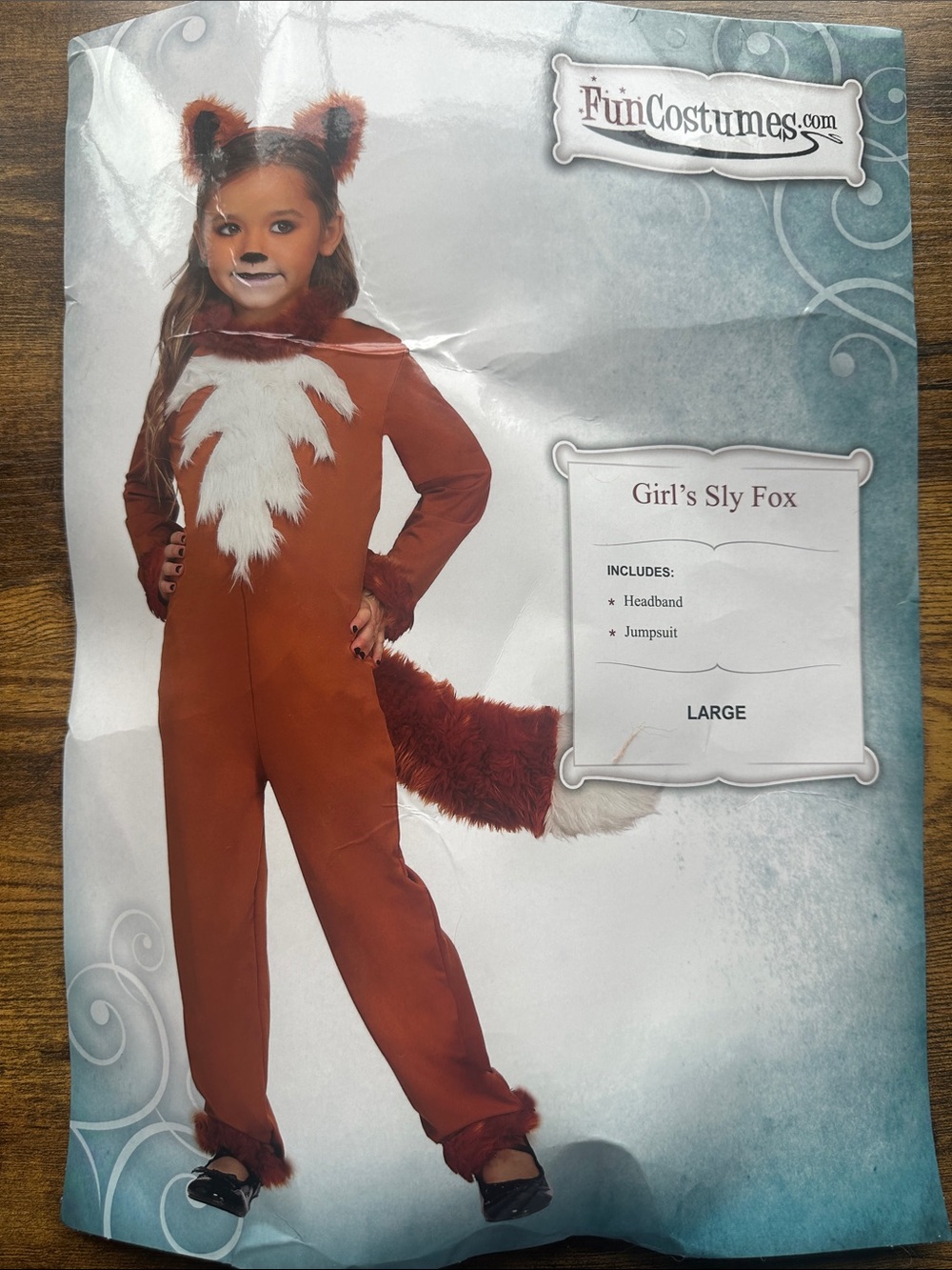 FunCostumes Girls' Sly Fox Costume - Rust Orange